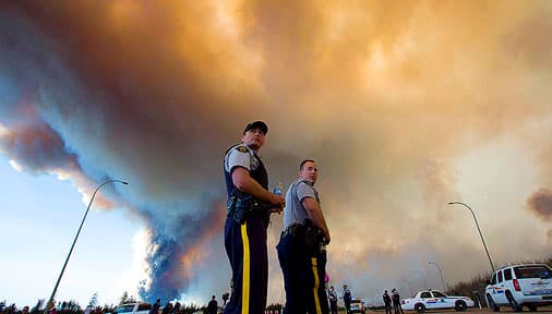 RCMP at Alberta wild fires