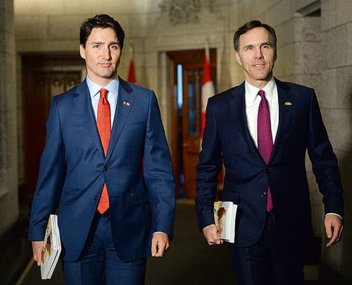 Prime Minister Justin Trudeau and Minister of Finance Bill Morneau