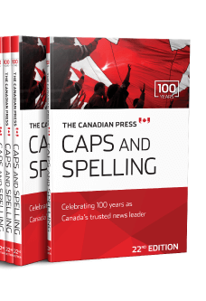 The Canadian Press Caps and SpellingImage