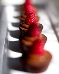 Chocolate covered strawberries.