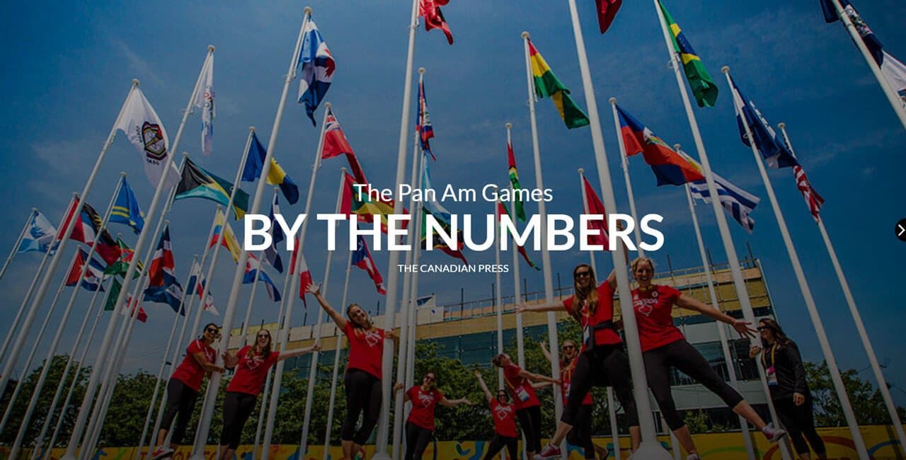 A still from the Pan Am games interactive graphic