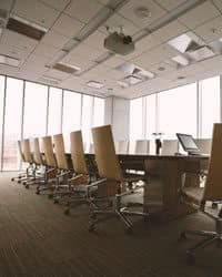 Empty boardroom