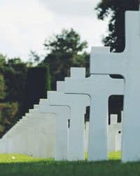 Crosses at a cemetery.