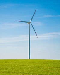 A wind turbine.