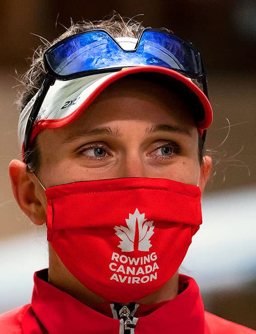 canadian rower wearing p p e