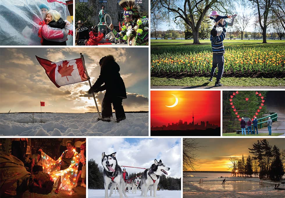 montage of canadian images from teh stylebook cover